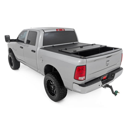ROUGH COUNTRY Hard Tri-Fold Flip Up Bed Cover | 6'4" Bed | Ram 1500/2500/3500 (10-25 & Classic) | 49318650