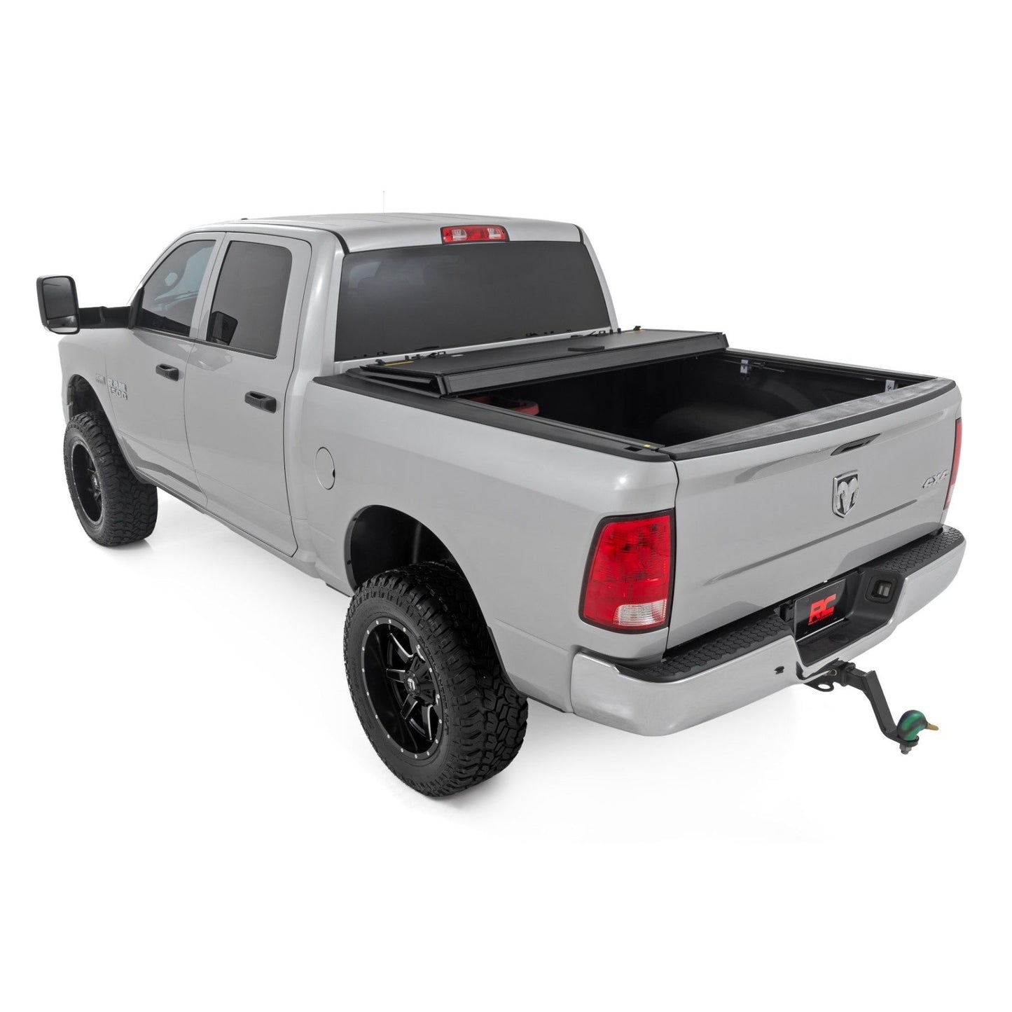 ROUGH COUNTRY Hard Tri-Fold Flip Up Bed Cover | 5'7" Bed | Ram 1500 2WD/4WD (2009-2018 & Classic) | 49319550