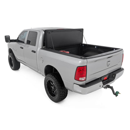 ROUGH COUNTRY Hard Tri-Fold Flip Up Bed Cover | 6'4" Bed | Ram 1500/2500/3500 (10-25 & Classic) | 49318650