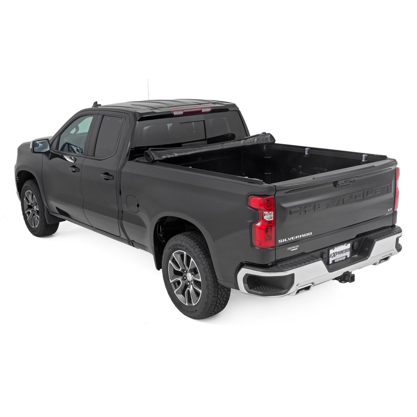ROUGH COUNTRY Soft Roll Up Bed Cover  | 6'7" Bed | Chevy/GMC Sierra 1500 (19-26)/Silverado 1500 (19-26)  | 42308650