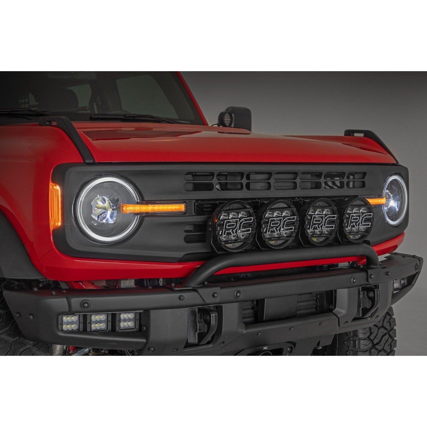 ROUGH COUNTRY DRL Halo LED Headlights | DOT Approved | Ford Bronco 4WD (2021-2025) | RCH5500