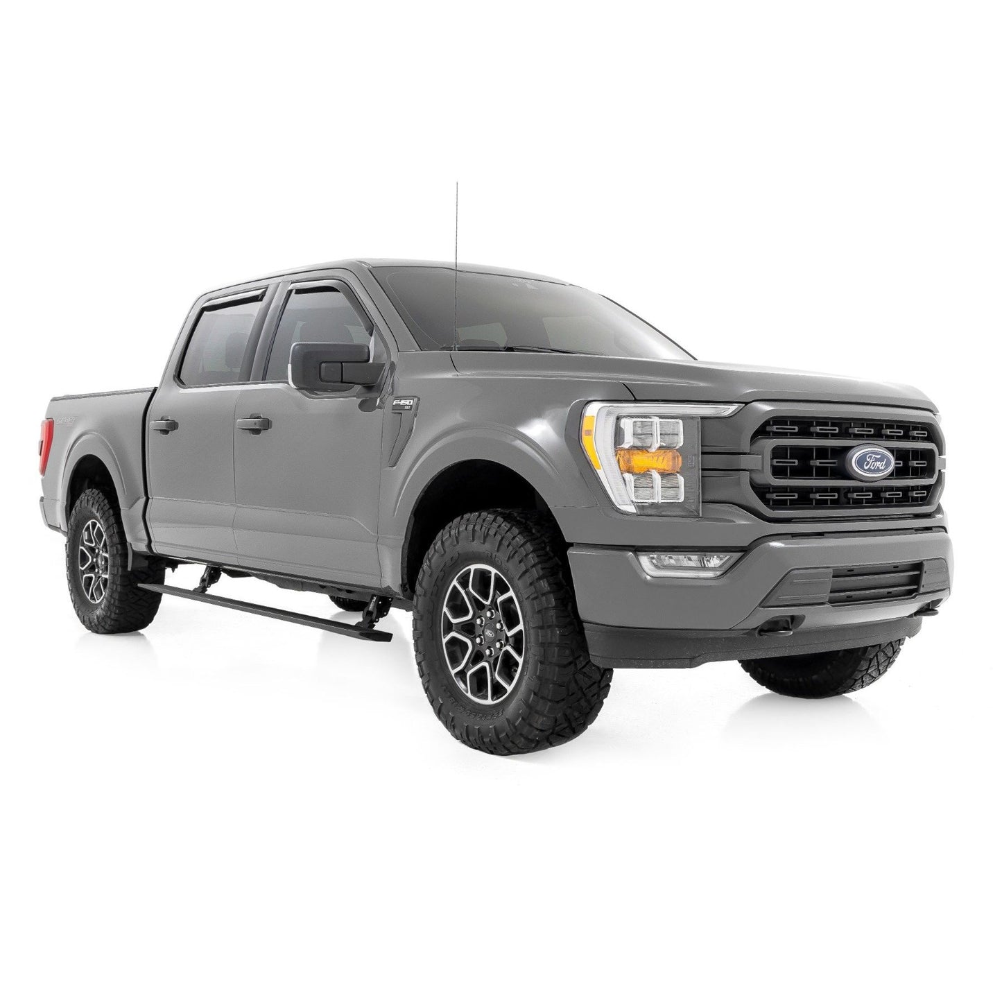 ROUGH COUNTRY Power Running Boards | Dual Electric Motor | Ford F-150/Lightning/F-250/F-350/Raptor (15-25) | PSR71525