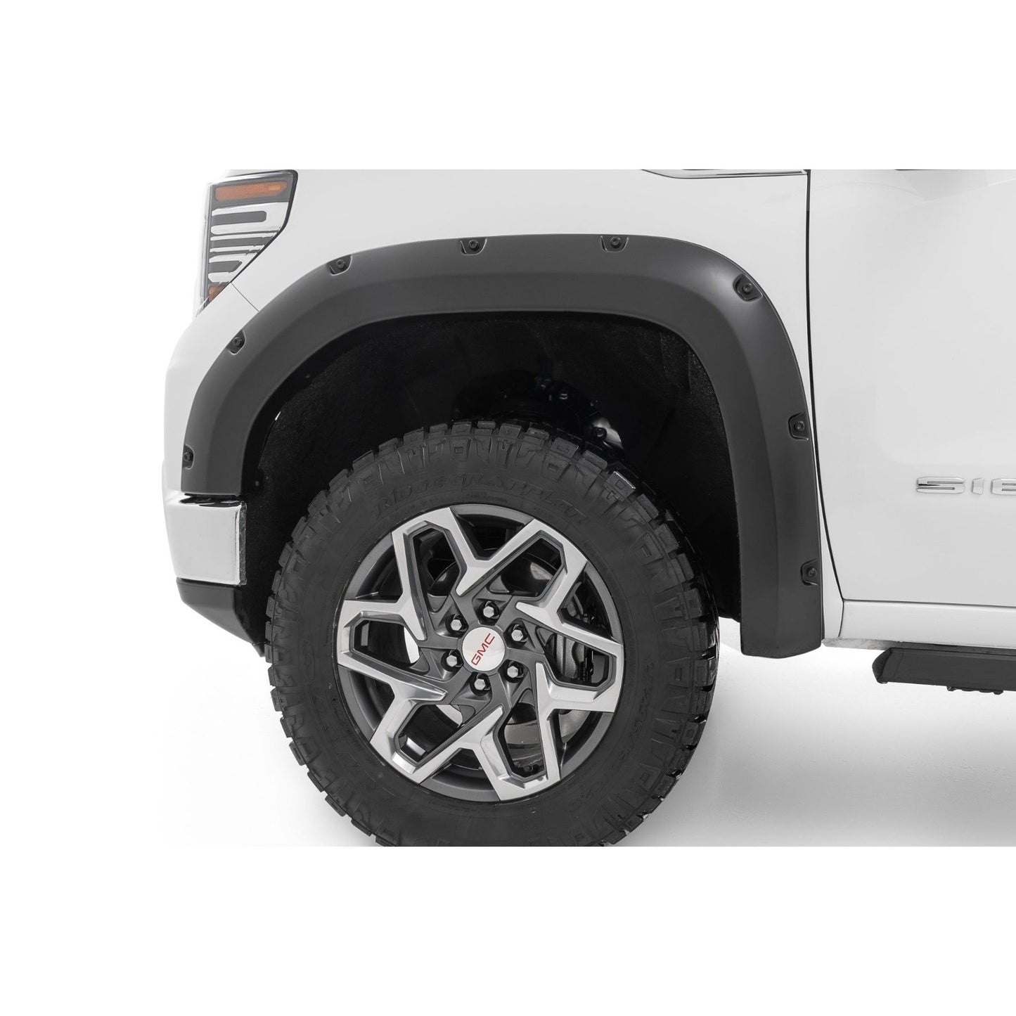 ROUGH COUNTRY Pocket Fender Flares | GBA Black | GMC Sierra 1500 2WD/4WD (2019-2025 & Classic) | F-C11950A-GBA