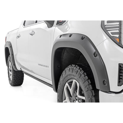 ROUGH COUNTRY Pocket Fender Flares | GBA Black | GMC Sierra 1500 2WD/4WD (2019-2025 & Classic) | F-C11950A-GBA