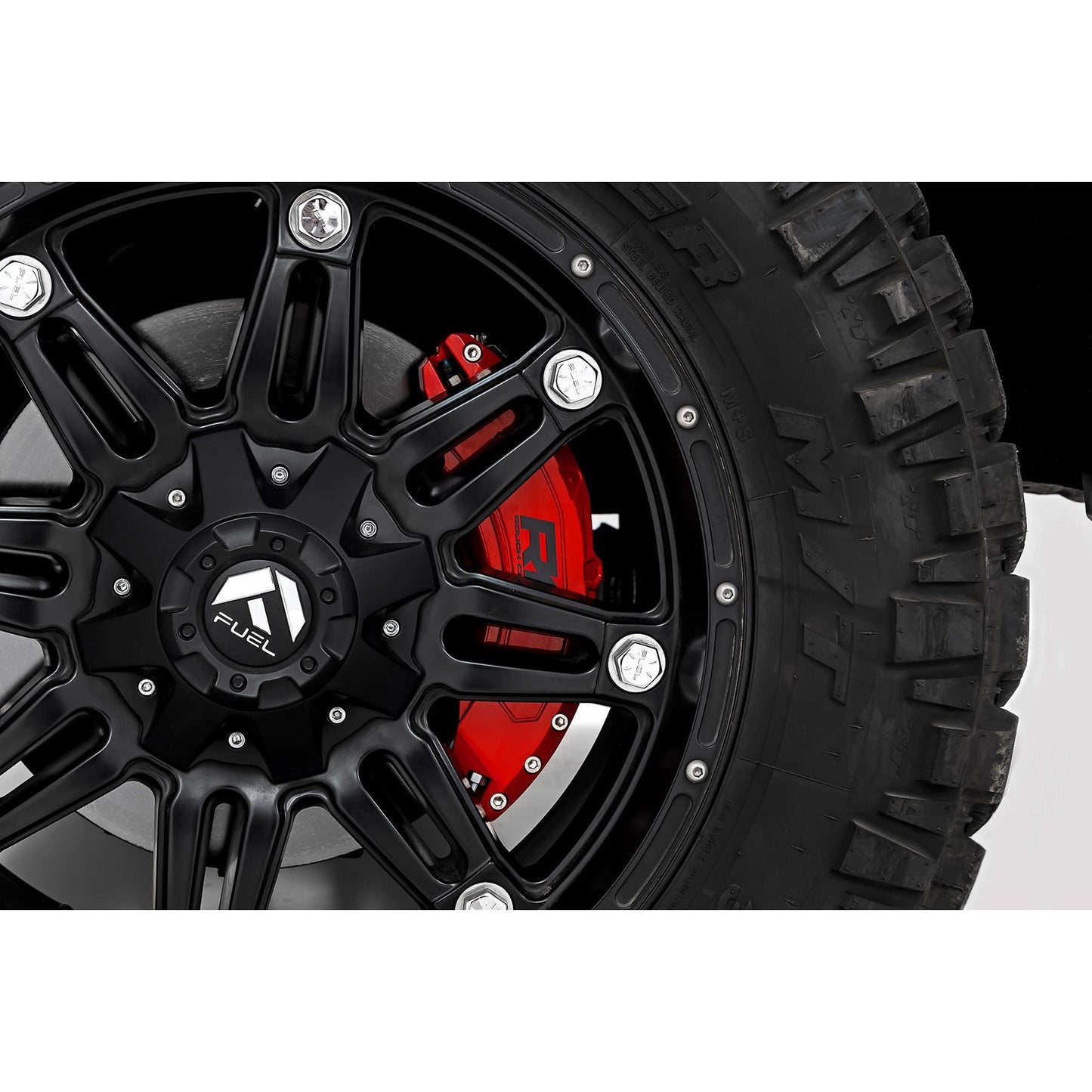 ROUGH COUNTRY Caliper Covers | Front and Rear | Red | Toyota Tundra 2WD/4WD (2022-2025) | 71152