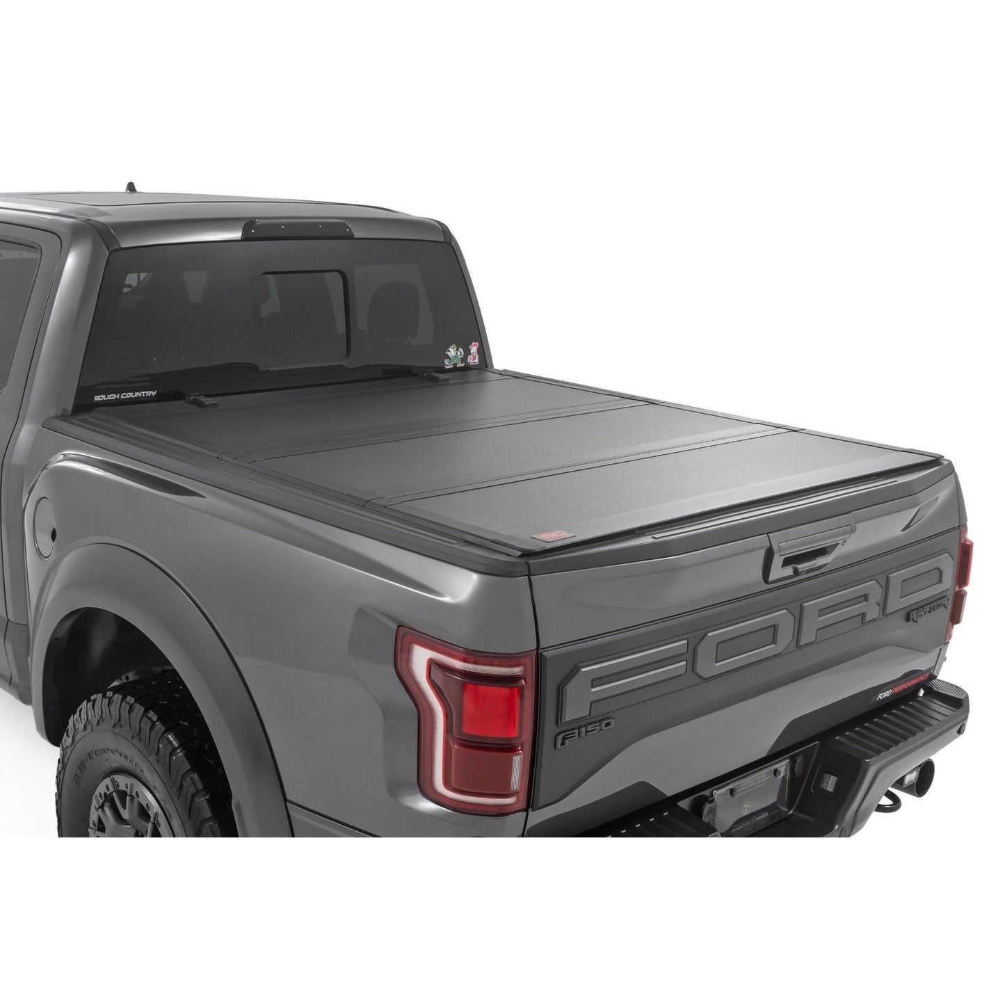 ROUGH COUNTRY Hard Tri-Fold Flip Up Bed Cover | 5'7" Bed | Ford F-150 (21-25)/F-150 Lightning (22-25)  | 49221550