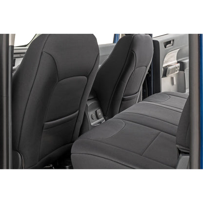 ROUGH COUNTRY Seat Covers | FR & RR W/Armrest | Crew Cab | Ford Maverick 2WD/4WD (22-25) | 91065