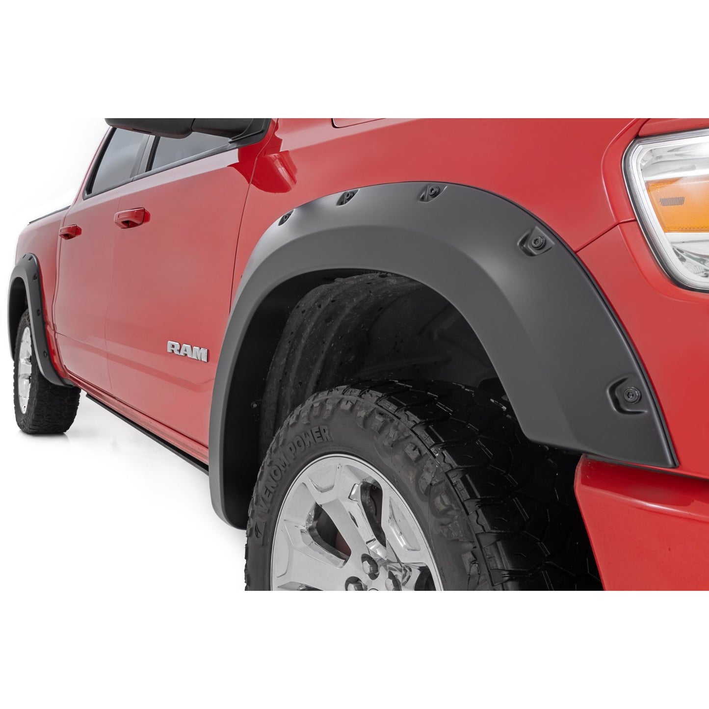 ROUGH COUNTRY Pocket Fender Flares| PAU Granite Crystal | Ram 1500 2WD/4WD (2019-2024) | F-D10914A-PAU