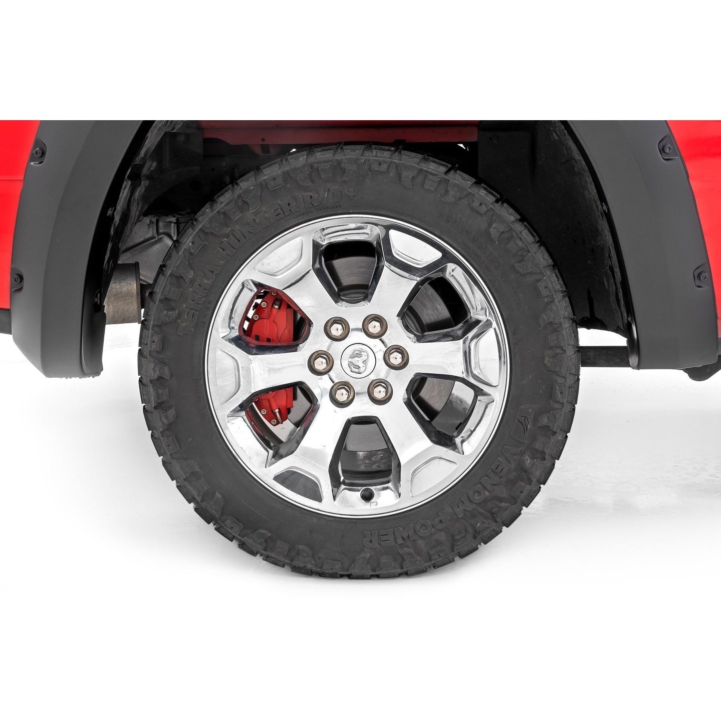 ROUGH COUNTRY Caliper Covers | Front and Rear | Red | Ram 1500 2WD/4WD (2019-2025) | 71148A