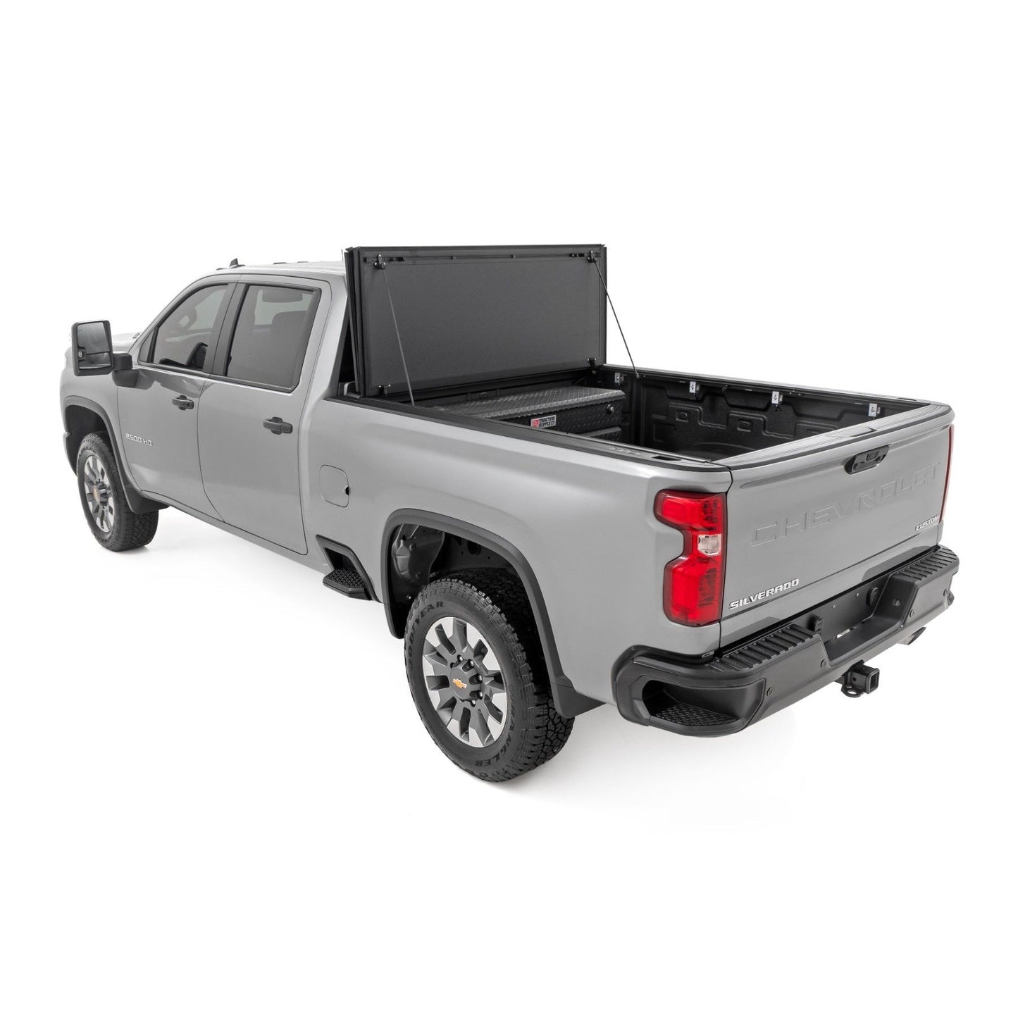 ROUGH COUNTRY Hard Tri-Fold Flip Up Bed Cover | 6'9" Bed | Chevy/GMC  Silverado/Sierra 2500HD/3500HD (20-25) | 49120651