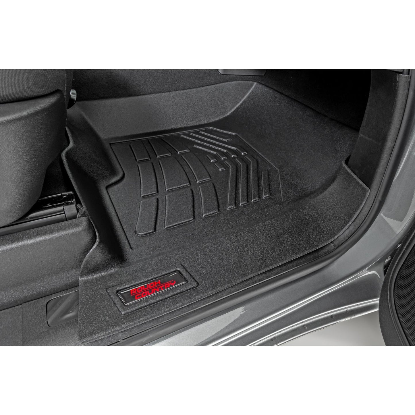 ROUGH COUNTRY Floor Mats | FR Bucket | Crew | Chevy/GMC 1500/2500HD/3500HD (19-26 & Classic) | SM2161