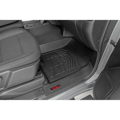 ROUGH COUNTRY Floor Mats | FR Bucket | Crew | Chevy/GMC 1500/2500HD/3500HD (19-26 & Classic) | SM2161