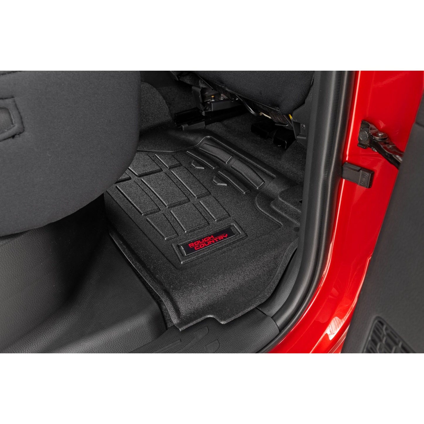 ROUGH COUNTRY Sure-Fit Floor Mats | Front & Rear | TRD PRO | Double Cab | Toyota Tacoma (24-25) | SM71225