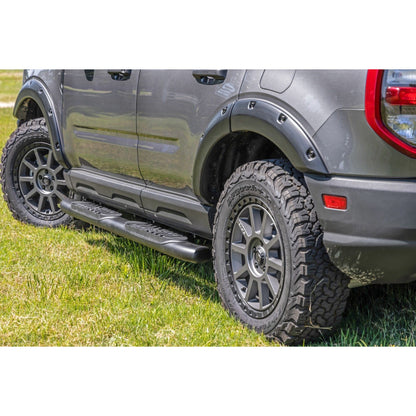 ROUGH COUNTRY Oval Nerf Steps | Black | Ford Bronco Sport 4WD (2021-2025) | 21006