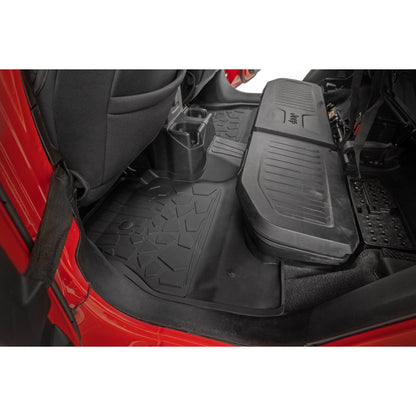 ROUGH COUNTRY Flex-Fit Floor Mats | FR & RR | RR Lockable | Jeep Gladiator JT 4WD (20-25) | FF-61501