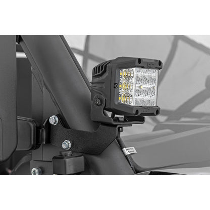 ROUGH COUNTRY LED Light Kit | Cage Mount | 2" Black Pair | CFMOTO UFORCE 1000  | 96103