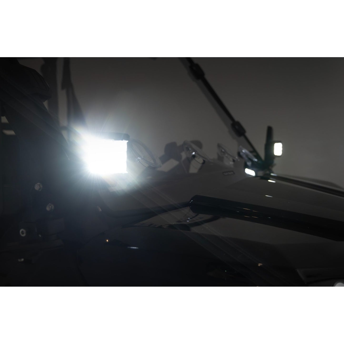 ROUGH COUNTRY LED Light Kit | Cage Mount | 2" Black Pair | Amber DRL | CFMOTO UFORCE 1000  | 96105