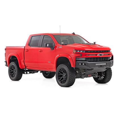 ROUGH COUNTRY | Sport Fender Flares  G42 White Sands  Chevy Silverado 1500 2WD/4WD (19-26) | S-C12210-G42