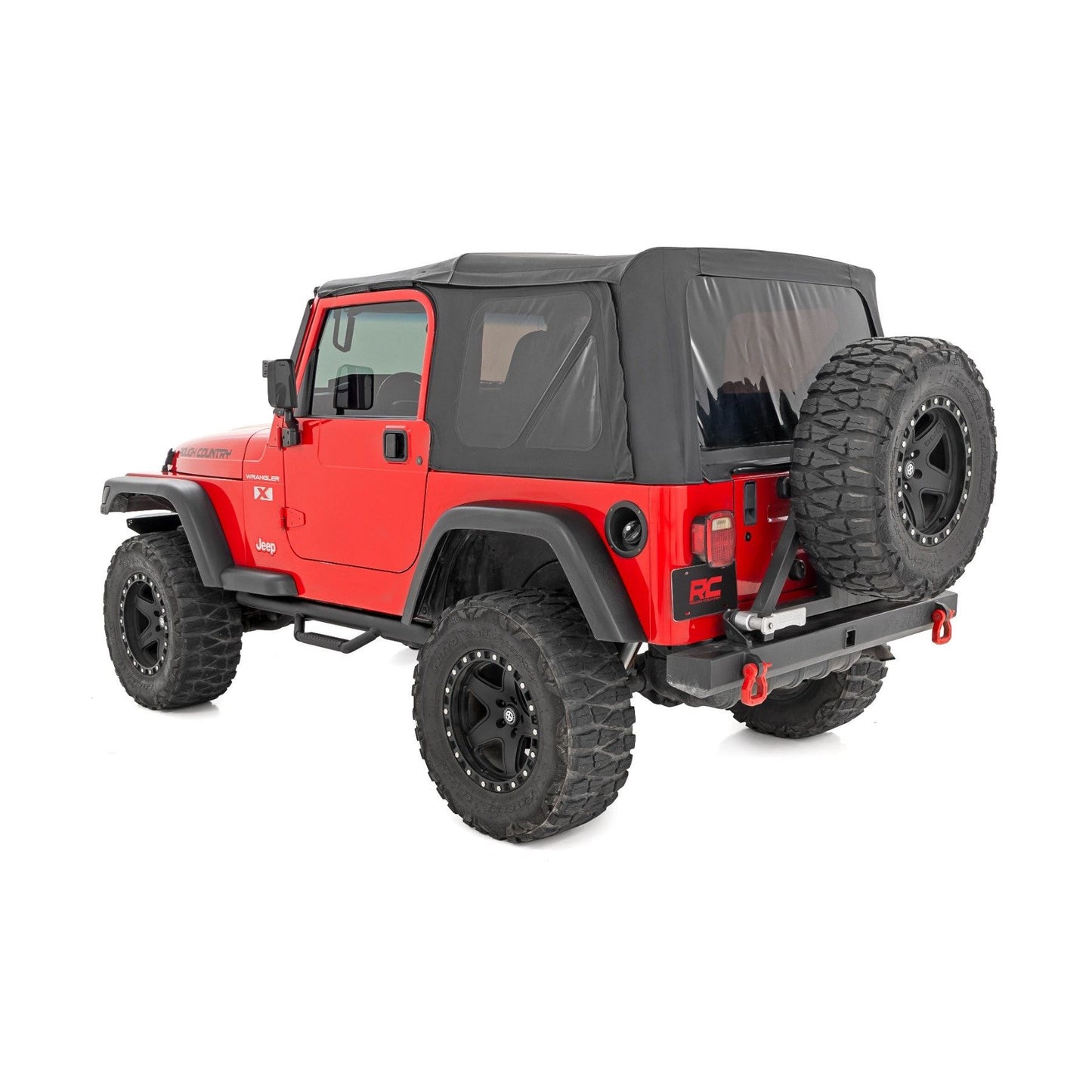 ROUGH COUNTRY Nerf Steps | Full Length | Jeep Wrangler TJ 4WD (1997-2006) | RCJ9746A