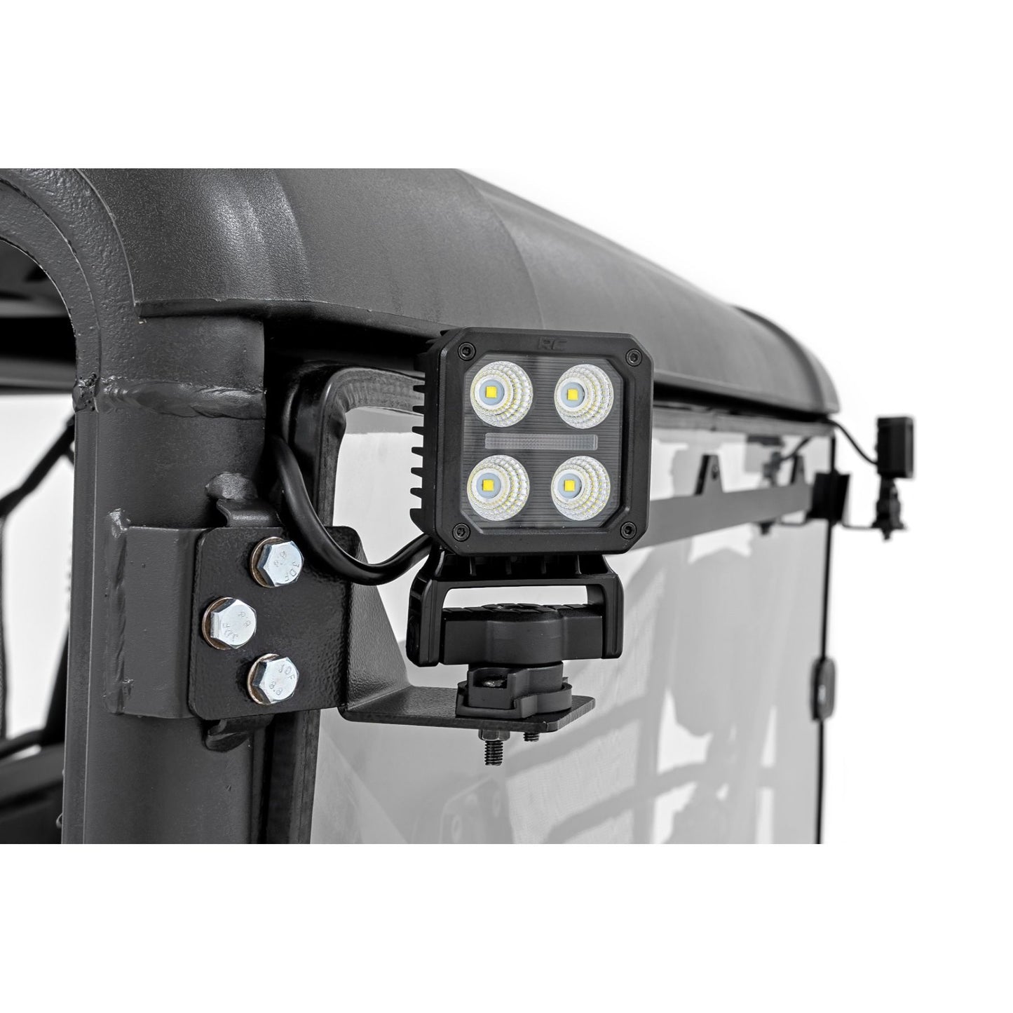 ROUGH COUNTRY LED Light Kit | Rear Mount | 2" Black Pair | Amber DRL | CFMOTO UFORCE 1000 | 96112