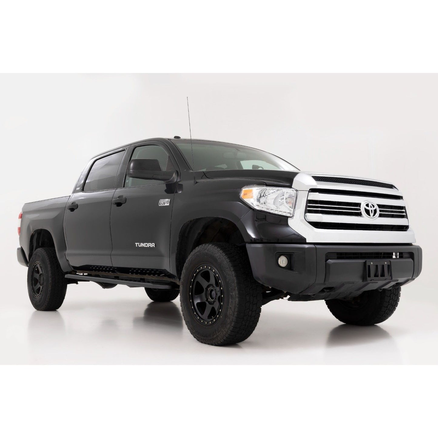 ROUGH COUNTRY RPT2 Running Board | Crew Cab | Black | Toyota Tundra 2WD/4WD (2007-2021) | 44006