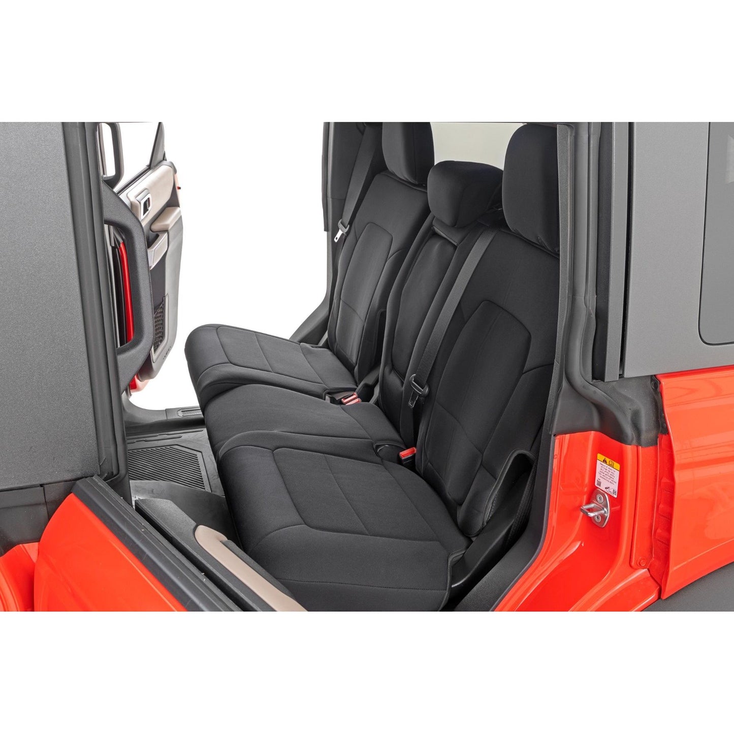ROUGH COUNTRY Seat Covers | Bucket Seats |W/Fold Down RR Armrest |FR & RR | 4DR | Ford Bronco (21-25) | 91059