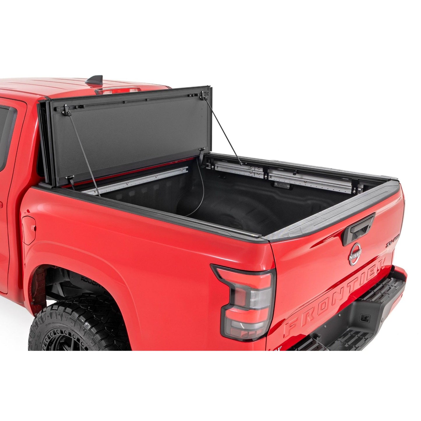 ROUGH COUNTRY Hard Tri-Fold Flip Up Bed Cover | 5' Bed | Nissan Frontier 2WD/4WD (22-25) | 49520551A