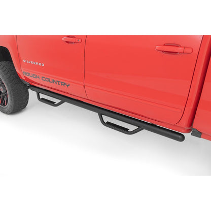 ROUGH COUNTRY Nerf Steps | Cab Length | Extended Cab | 6'7" Bed | Chevy/GMC 1500 (14-18 & Classic) | RCC1489QCB