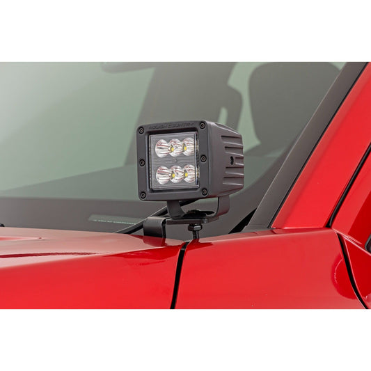 ROUGH COUNTRY LED Light Kit | Ditch Mount | 2" Black Pair | Spot | Toyota Tacoma (24-25) | 72101
