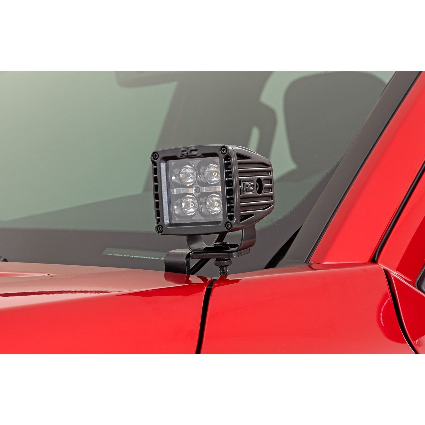 ROUGH COUNTRY LED Light Kit | Ditch Mount | 2" Black Pair | White DRL | Toyota Tacoma (24-25) | 72103