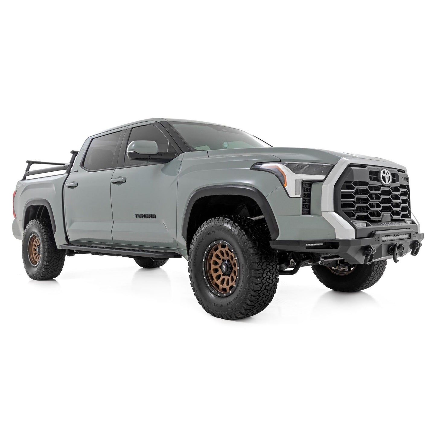 ROUGH COUNTRY RPT2 Running Board | Crew Cab | Black | Toyota Tundra 2WD/4WD (2022-2025) | 44007
