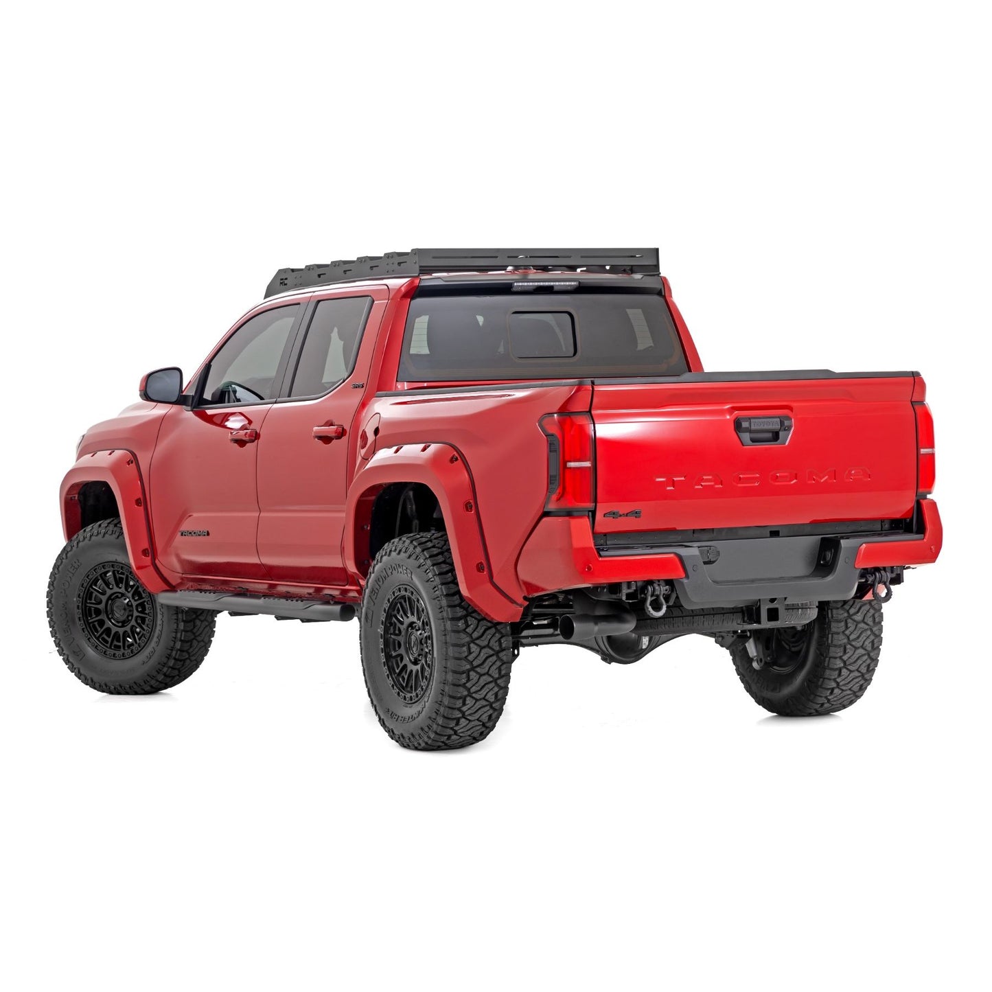 ROUGH COUNTRY Oval Nerf Step | Double Cab | Black | Toyota Tacoma 2WD/4WD (2024-2025) | 21017