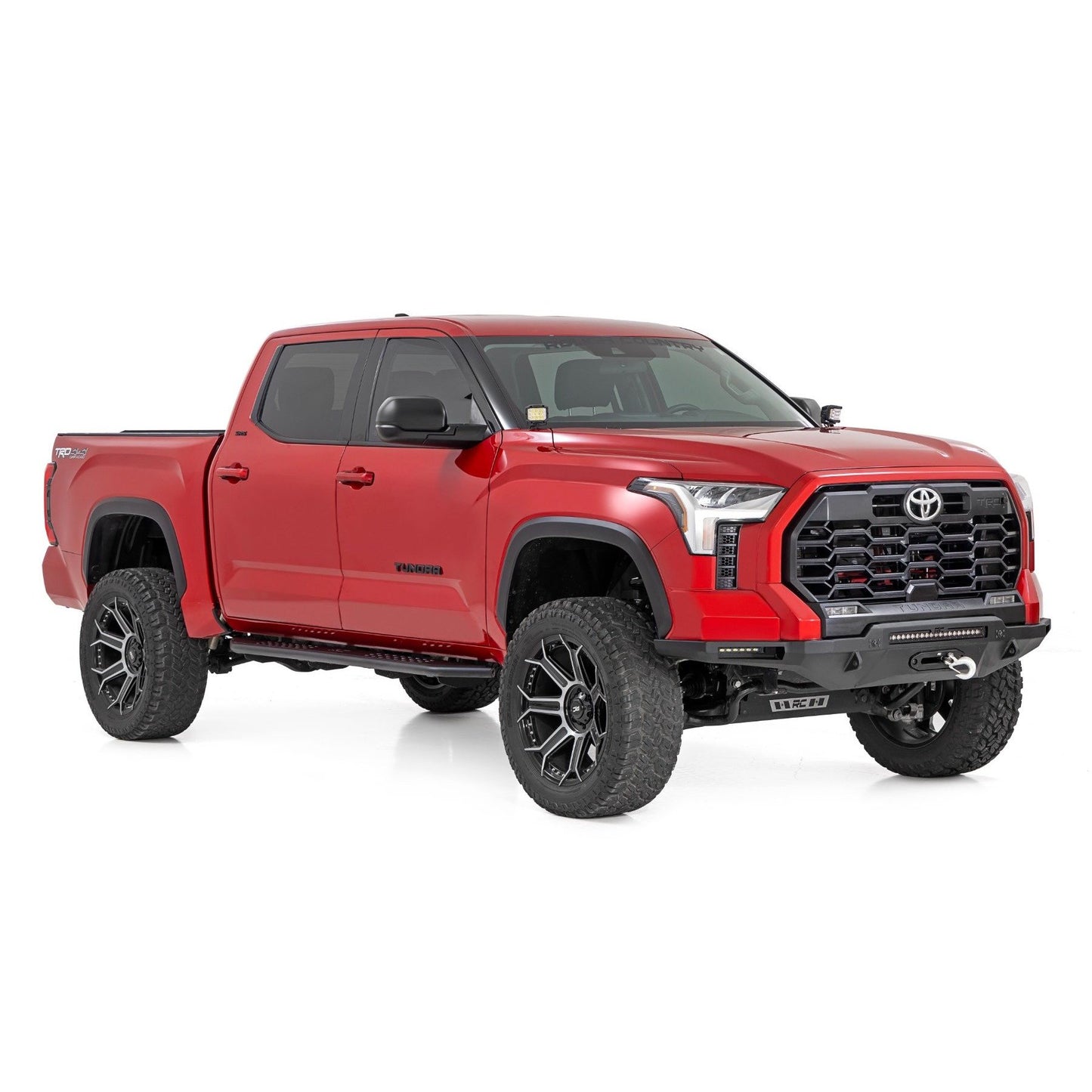 ROUGH COUNTRY OV2 Running Boards | Side Step Bars | Crew Cab | Toyota Tundra 2WD/4WD (22-25) | 14006