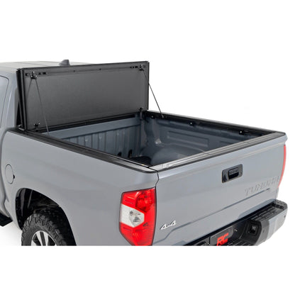 ROUGH COUNTRY Hard Tri-Fold Flip Up Bed Cover | 5'7" Bed | Toyota Tundra 2WD/4WD (07-21) | 49414551