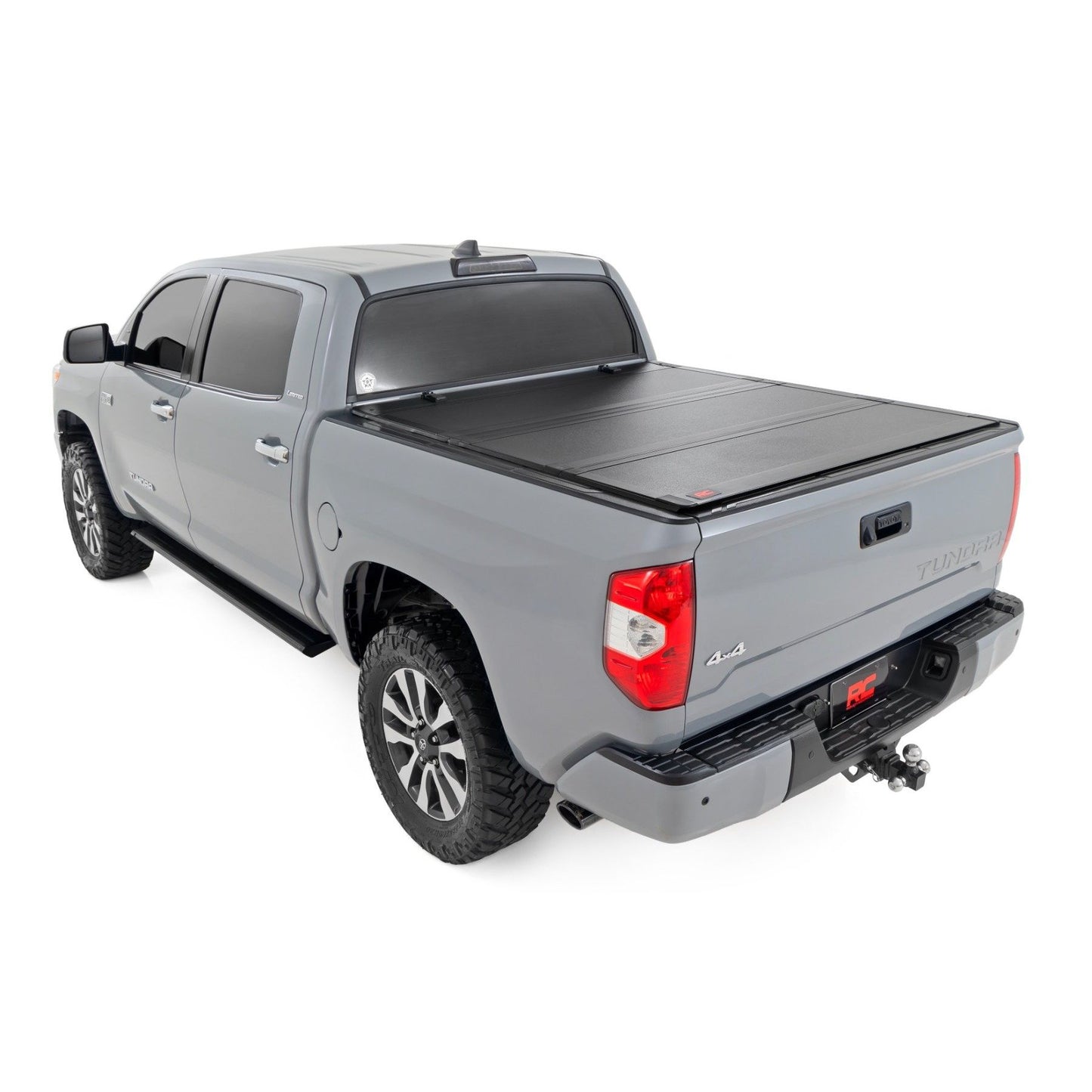 ROUGH COUNTRY Hard Tri-Fold Flip Up Bed Cover | 5'7" Bed | Toyota Tundra 2WD/4WD (07-21) | 49414551