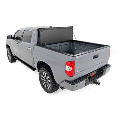 ROUGH COUNTRY Hard Tri-Fold Flip Up Bed Cover | 5'7" Bed | Toyota Tundra 2WD/4WD (07-21) | 49414551