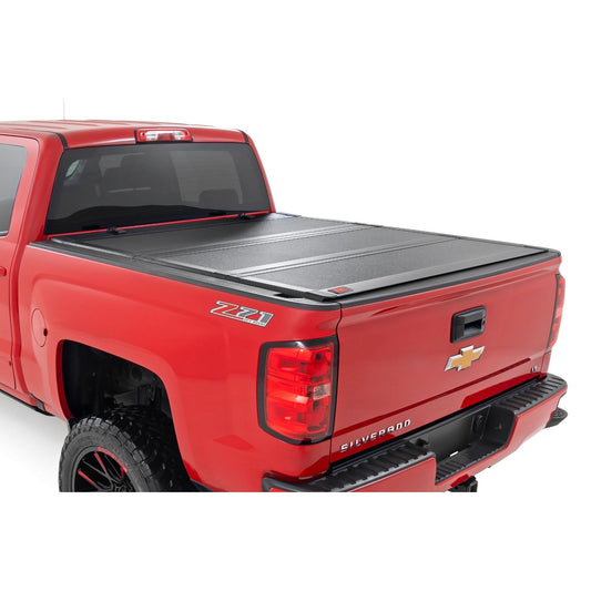 ROUGH COUNTRY Hard Tri-Fold Flip Up Bed Cover | 5'9" Bed | Chevy/GMC 1500 (14-18 & Classic) | 49119551