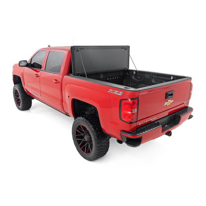 ROUGH COUNTRY Hard Tri-Fold Flip Up Bed Cover | 5'9" Bed | Chevy/GMC 1500 (14-18 & Classic) | 49119551