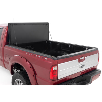 ROUGH COUNTRY Hard Tri-Fold Flip Up Bed Cover | 6'10" Bed | Ford F-250/F-350 Super Duty (99-16) | 49214651