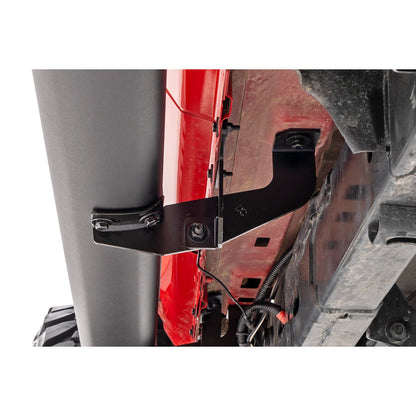 ROUGH COUNTRY Oval Nerf Steps | Black | Jeep Gladiator JT 4WD (2020-2025) | 21015
