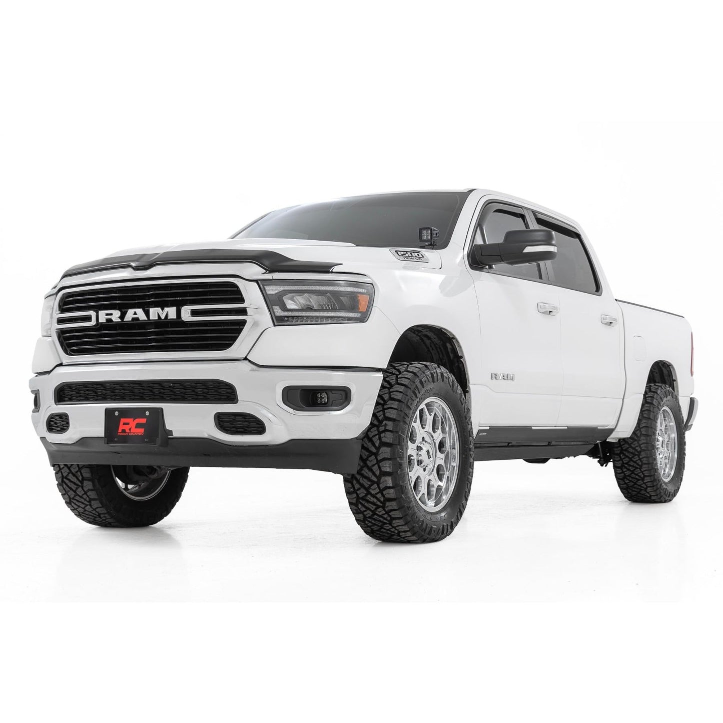 ROUGH COUNTRY | LED Fog Light Kit  3.5 Inch Round Black Series  Amber DRL  Ram 1500 (2019-2024) | 30005