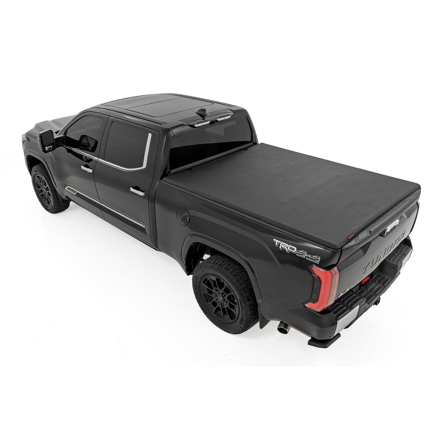 ROUGH COUNTRY | Soft Tri-Fold Bed Cover  With & W/O OE Rails  6'7" Bed  Toyota Tundra (22-26) | 41419660A