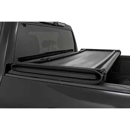 ROUGH COUNTRY | Soft Tri-Fold Bed Cover  With & W/O OE Rails  6'7" Bed  Toyota Tundra (22-26) | 41419660A