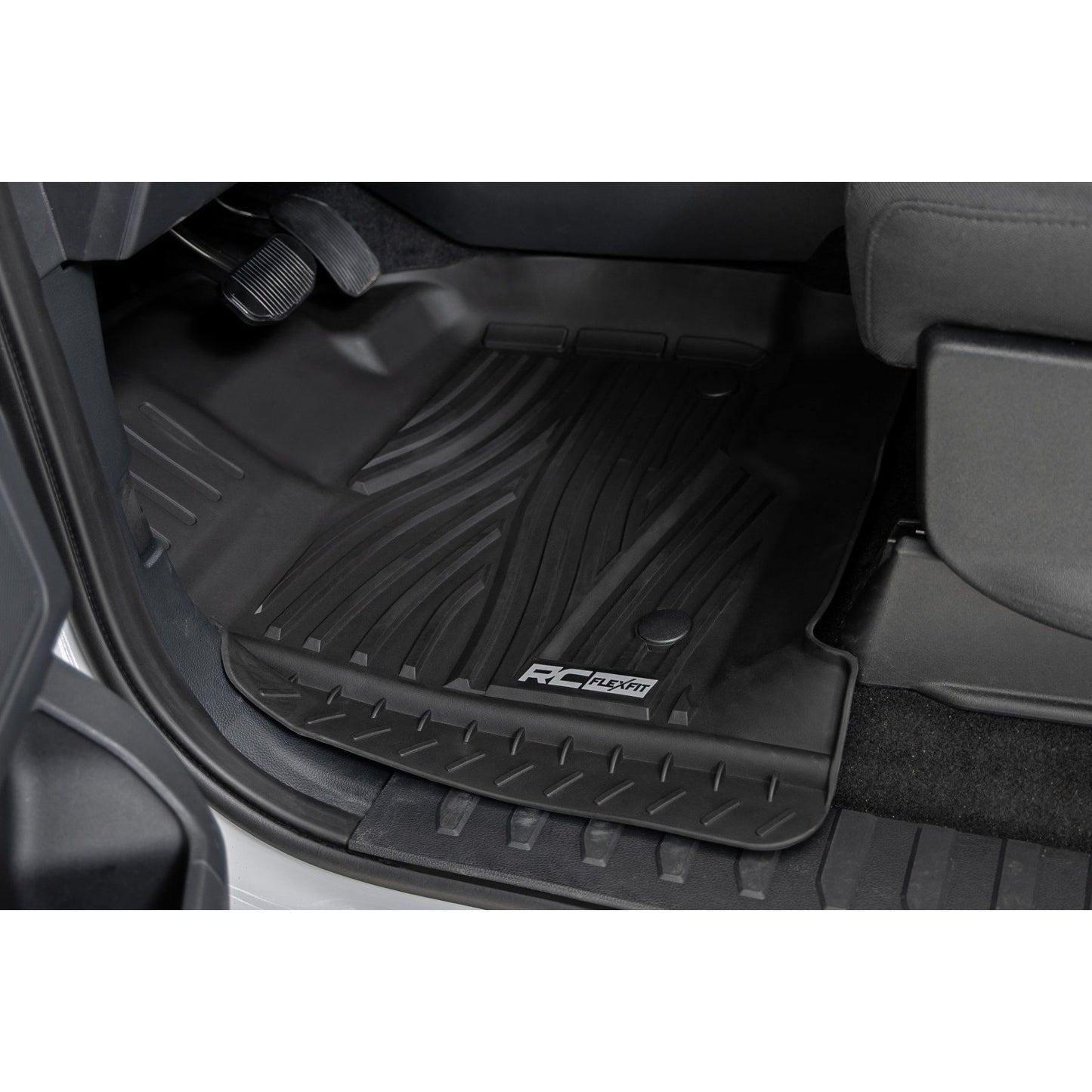 ROUGH COUNTRY Flex-Fit Floor Mats | Front | Ford F-150 (15-25)/F-150 Lightning (22-25)/Raptor (17-25)  | FF-5151