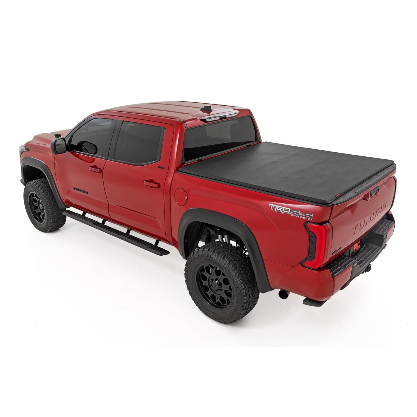 ROUGH COUNTRY | Soft Tri-Fold Bed Cover  5'7" Bed  with and w/o OE Rail  Toyota Tundra (22-26) | 41419560A