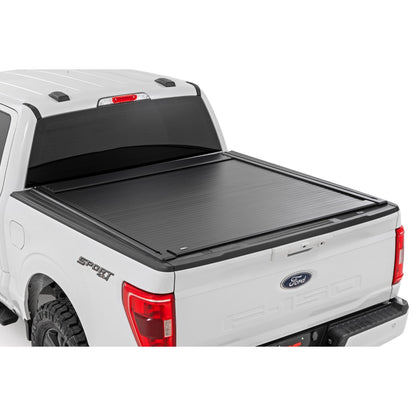 ROUGH COUNTRY | Manual Retractable Bed Cover  5'7" Bed  Ford F-150 (15-26)/F-150 Lightning (22-26) | 53509550