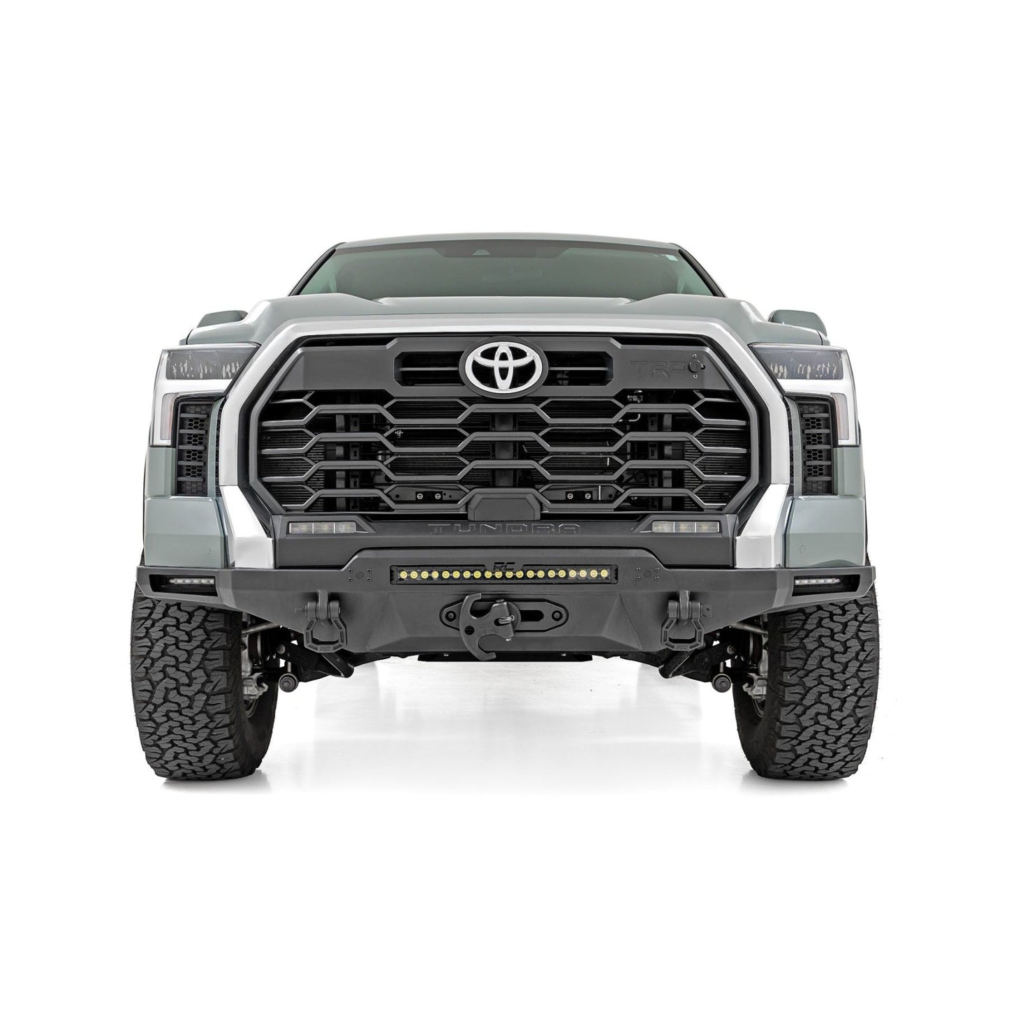 ROUGH COUNTRY Hybrid Front Bumper | 12000S | Blk LED | Toyota Tundra 2WD/4WD (2022-2025) | 72007
