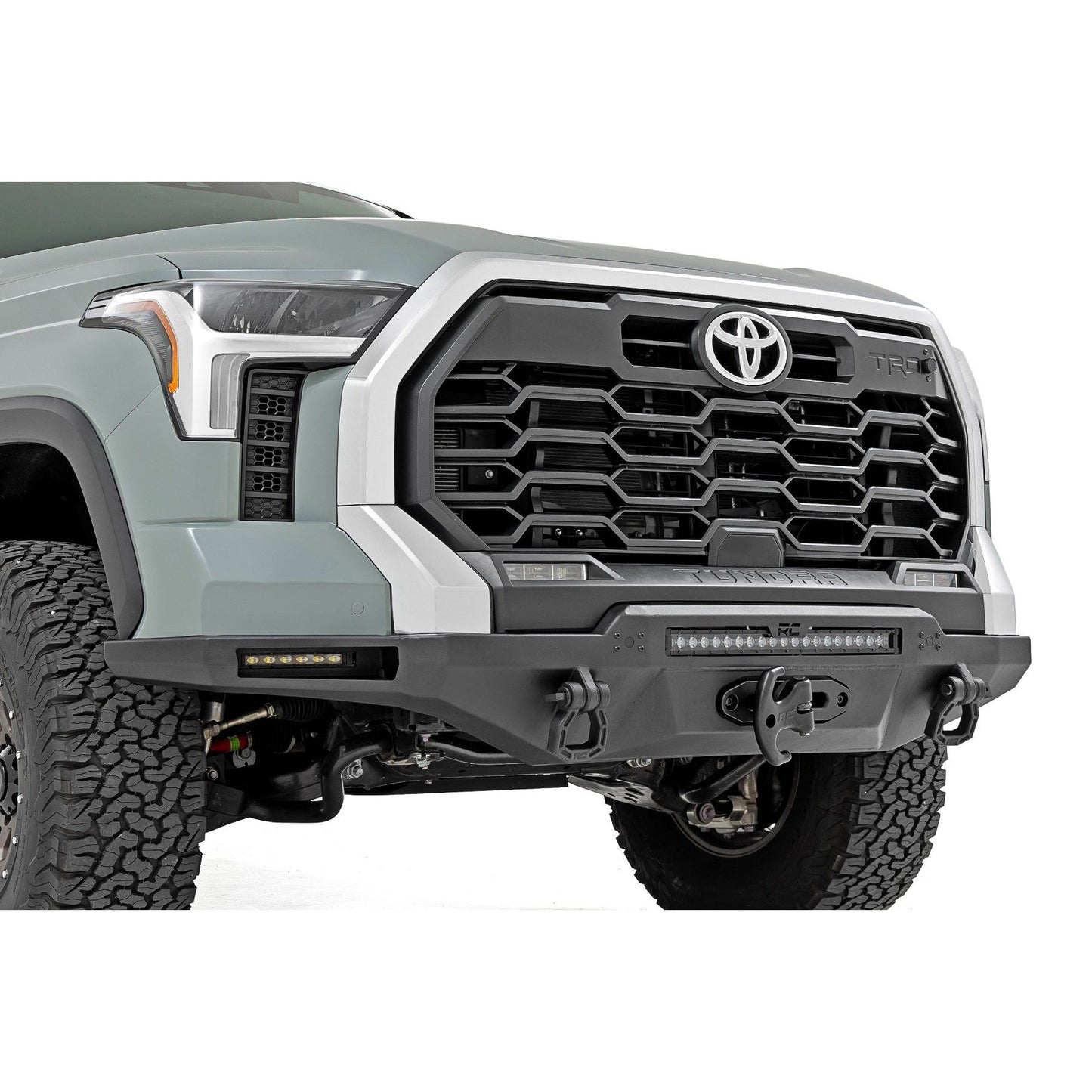 ROUGH COUNTRY Hybrid Front Bumper | 12000S | Blk LED w/ Amber DRL | Toyota Tundra (22-25) | 72009