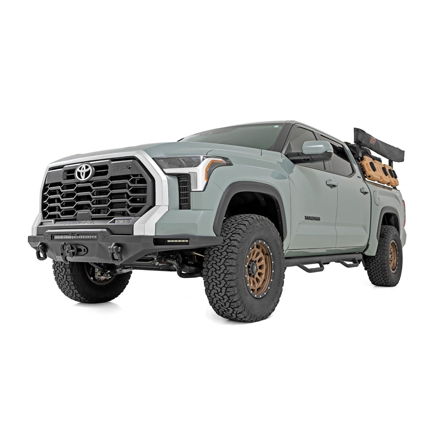 ROUGH COUNTRY Hybrid Front Bumper | 12000S | Blk LED w/ White DRL | Toyota Tundra (22-25) | 72008