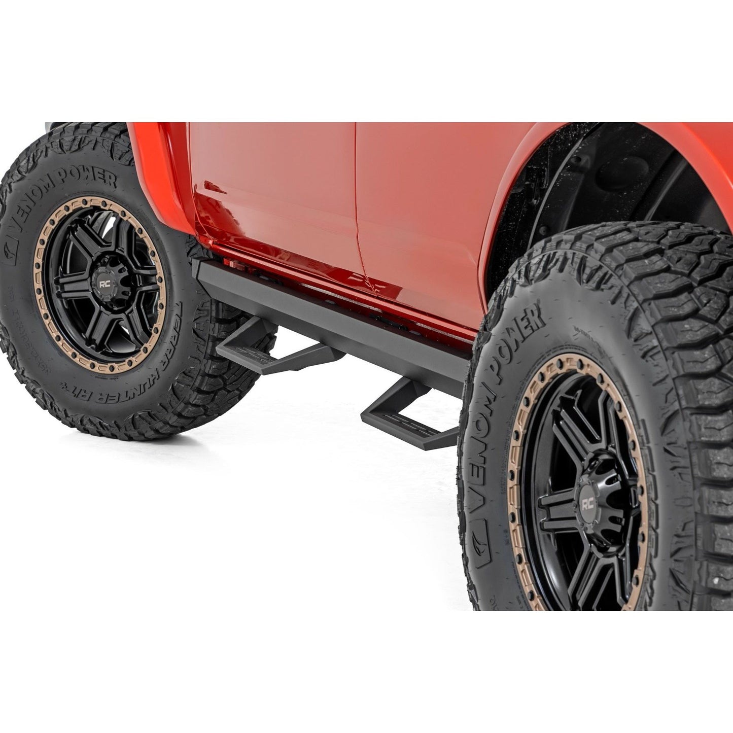 ROUGH COUNTRY SRL2 Adjustable Aluminum Step | 4-Door | Ford Bronco 4WD (2021-2025) | 51143